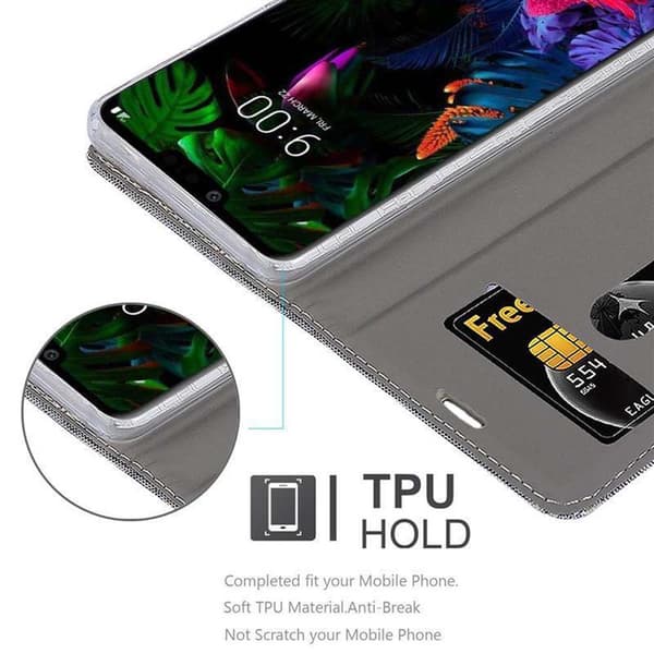 LG G8 ThinQ Suojakotelo Suojakuori Lompakkokotelo Matkapuhelinkotelo jossa magneettisuljenta, jalusta-toiminto ja korttitasku