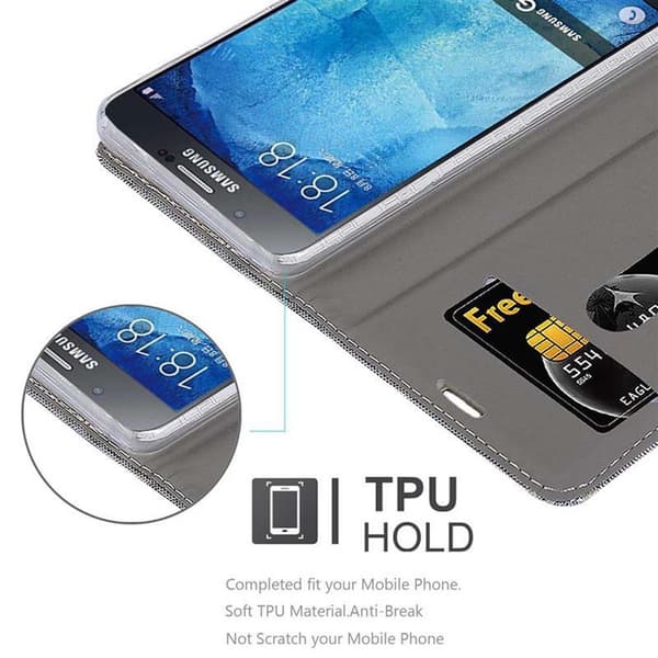 Samsung Galaxy A8 2015 Skal Plånboksfodral med magnetisk stängning, ståfunktion och kortficka