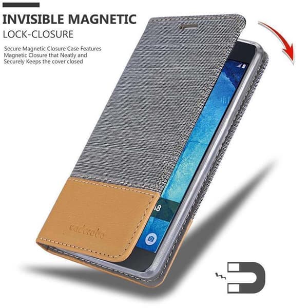 Samsung Galaxy A8 2015 Skal Plånboksfodral med magnetisk stängning, ståfunktion och kortficka