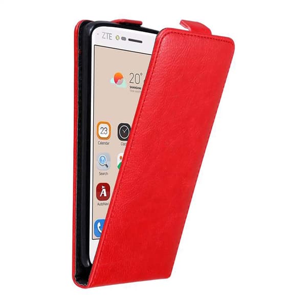 Skyddsfodral för ZTE Blade V8 Fodral Skal i flipdesign med magnetisk stängning Case Cover ÄPPLE RÖD