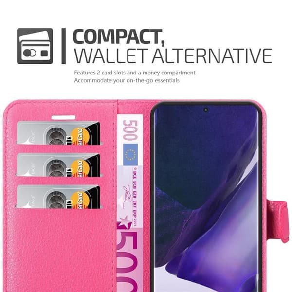 Deksel til Samsung Galaxy NOTE 20 PLUS Lommebokdeksel med magnetisk lukking, stativfunksjon og kortlomme