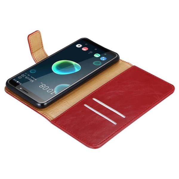 HTC Desire 12 PLUS Suojakotelo Suojakuori Lompakkokotelo Matkapuhelinkotelo jossa magneettisuljenta, jalusta-toiminto ja korttitasku