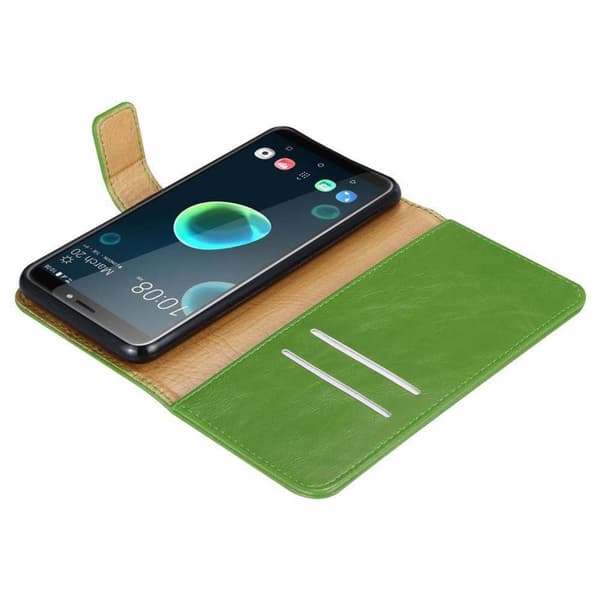 HTC Desire 12 PLUS Suojakotelo Suojakuori Lompakkokotelo Matkapuhelinkotelo jossa magneettisuljenta, jalusta-toiminto ja korttitasku