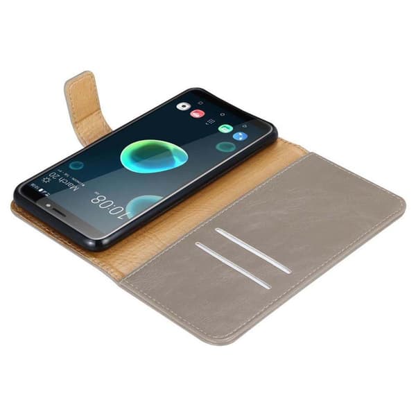 HTC Desire 12 PLUS Suojakotelo Suojakuori Lompakkokotelo Matkapuhelinkotelo jossa magneettisuljenta, jalusta-toiminto ja korttitasku