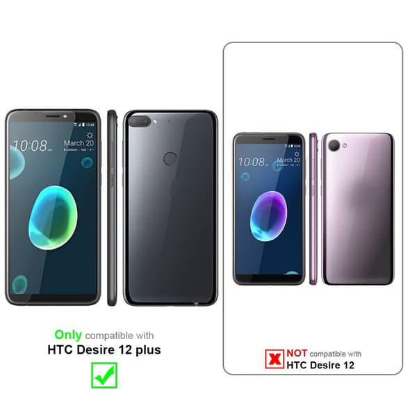 HTC Desire 12 PLUS Suojakotelo Suojakuori Lompakkokotelo Matkapuhelinkotelo jossa magneettisuljenta, jalusta-toiminto ja korttitasku