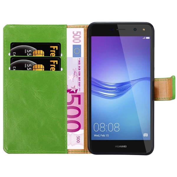 Huawei Y5 2017 / Y6 2017 Plånboksfodral Skal Mobilskyddmed magnetisk stängning, ståfunktion och kortficka