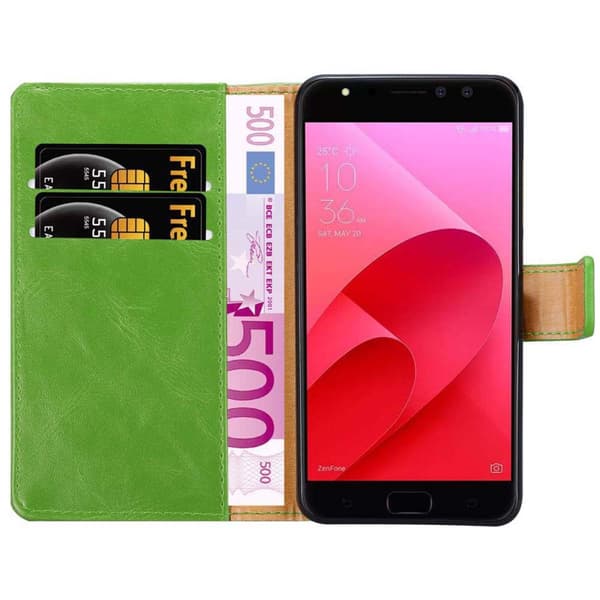 Deksel til Asus ZenFone 4 Selfie PRO Lommebokdeksel med magnetisk lukking, stativfunksjon og kortlomme