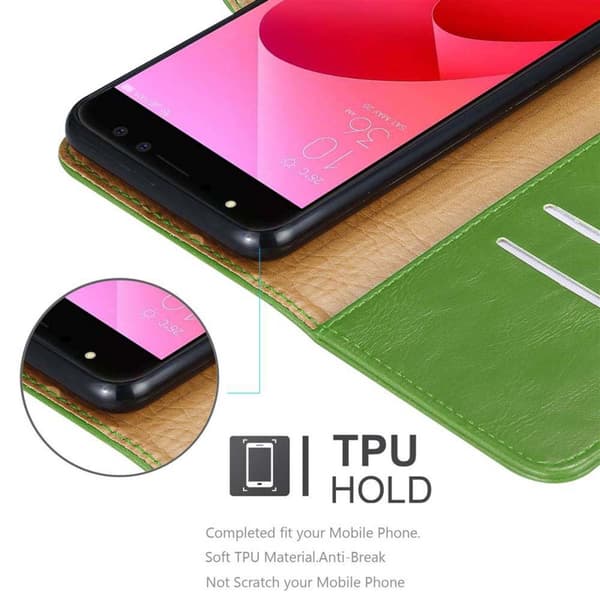 Deksel til Asus ZenFone 4 Selfie PRO Lommebokdeksel med magnetisk lukking, stativfunksjon og kortlomme