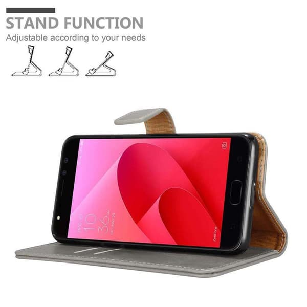 Deksel til Asus ZenFone 4 Selfie PRO Lommebokdeksel med magnetisk lukking, stativfunksjon og kortlomme