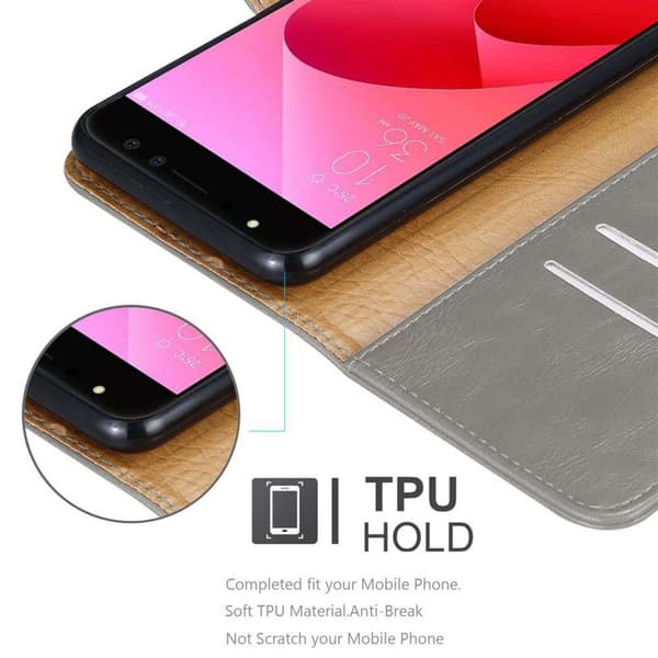 Deksel til Asus ZenFone 4 Selfie PRO Lommebokdeksel med magnetisk lukking, stativfunksjon og kortlomme