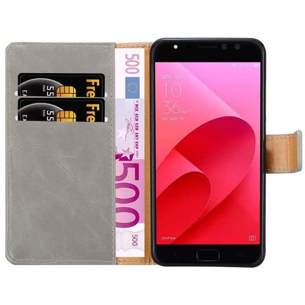 Deksel til Asus ZenFone 4 Selfie PRO Lommebokdeksel med magnetisk lukking, stativfunksjon og kortlomme