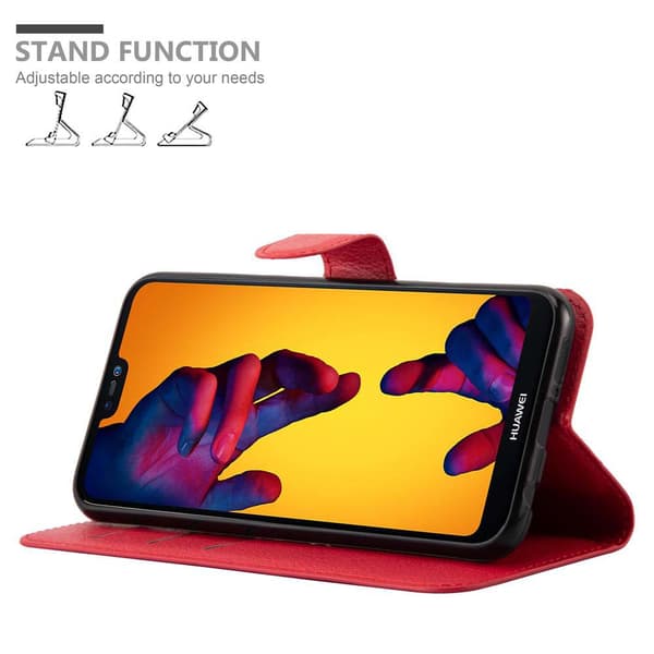 Huawei P20 LITE 2018 / NOVA 3E Suojakotelo Lompakkokotelo Matkapuhelinkotelo Suojakuori jossa magneettisuljenta, jalusta-toiminto ja korttitasku