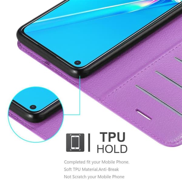 Oppo A92 Plånboksfodral Fodral Skal Case med magnetisk stängning, ståfunktion och kortplats
