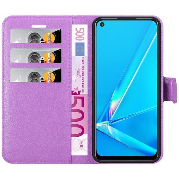 Oppo A92 Plånboksfodral Fodral Skal Case med magnetisk stängning, ståfunktion och kortplats
