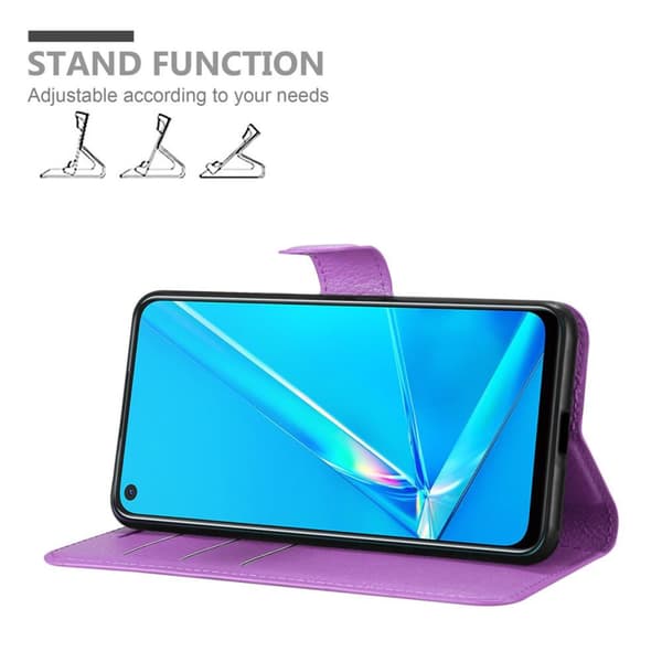Oppo A92 Plånboksfodral Fodral Skal Case med magnetisk stängning, ståfunktion och kortplats