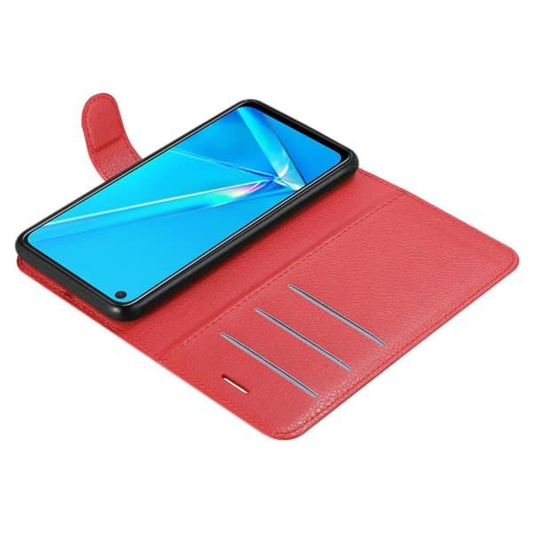 Deksel til Oppo A92 Lommebokdeksel med magnetisk lukking, stativfunksjon og kortlomme