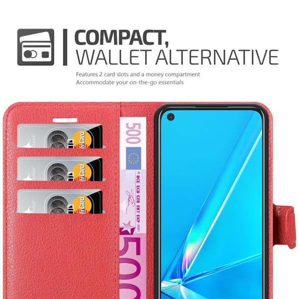 Oppo A92 Plånboksfodral Fodral Skal Case med magnetisk stängning, ståfunktion och kortplats