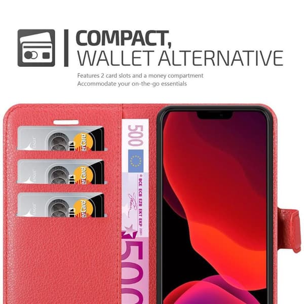 iPhone 12 / 12 PRO Suojakotelo Lompakkokotelo Matkapuhelinkotelo Suojakuori jossa magneettisuljenta, jalusta-toiminto ja korttitasku