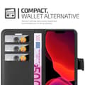 Miniatyrbilde 4 av 8: Deksel til iPhone 12 PRO MAX Lommebokdeksel med magnetisk lukking, stativfunksjon og kortlomme
