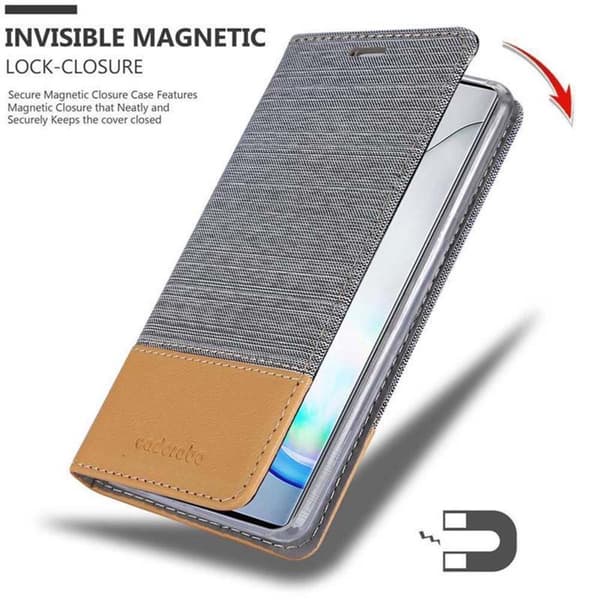 Deksel til Samsung Galaxy NOTE 10 Lommebokdeksel med magnetisk lukking, stativfunksjon og kortlomme