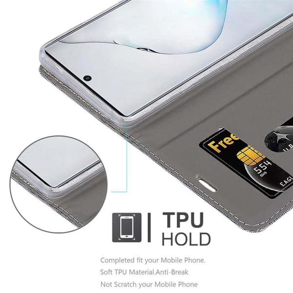Samsung Galaxy NOTE 10 Suojakotelo Suojakuori Lompakkokotelo Matkapuhelinkotelo jossa magneettisuljenta, jalusta-toiminto ja korttitasku