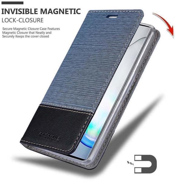 Deksel til Samsung Galaxy NOTE 10 Lommebokdeksel med magnetisk lukking, stativfunksjon og kortlomme