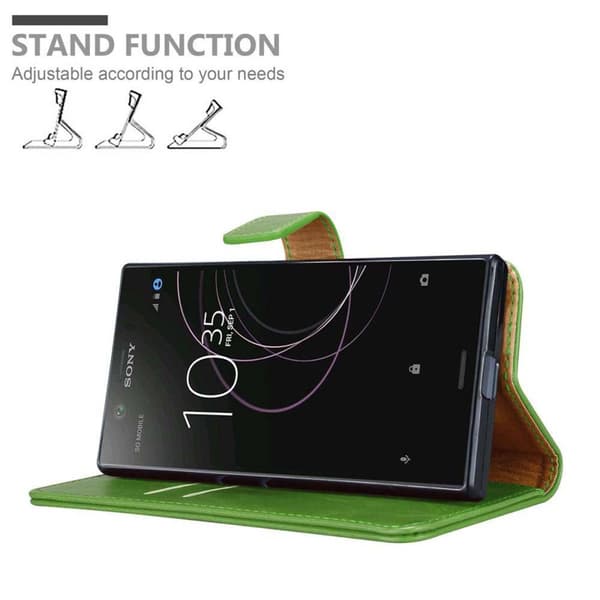 Sony Xperia XZ1 Suojakotelo Suojakuori Lompakkokotelo Matkapuhelinkotelo jossa magneettisuljenta, jalusta-toiminto ja korttitasku