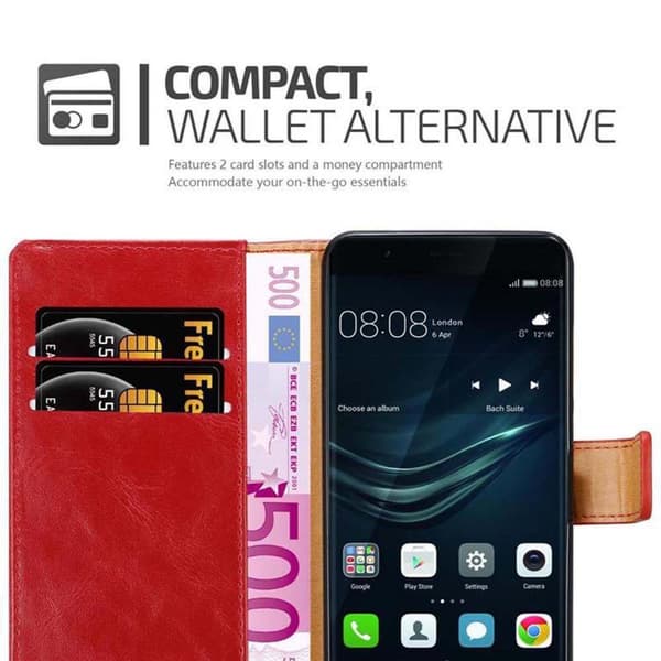 Huawei P9 PLUS Suojakotelo Suojakuori Lompakkokotelo Matkapuhelinkotelo jossa magneettisuljenta, jalusta-toiminto ja korttitasku