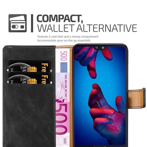 Huawei P20 Plånboksfodral Skal Mobilskyddmed magnetisk stängning, ståfunktion och kortficka