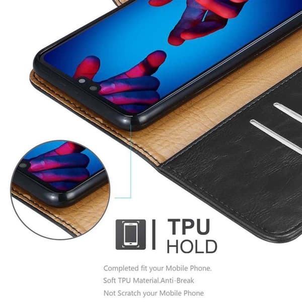 Huawei P20 Plånboksfodral Skal Mobilskyddmed magnetisk stängning, ståfunktion och kortficka