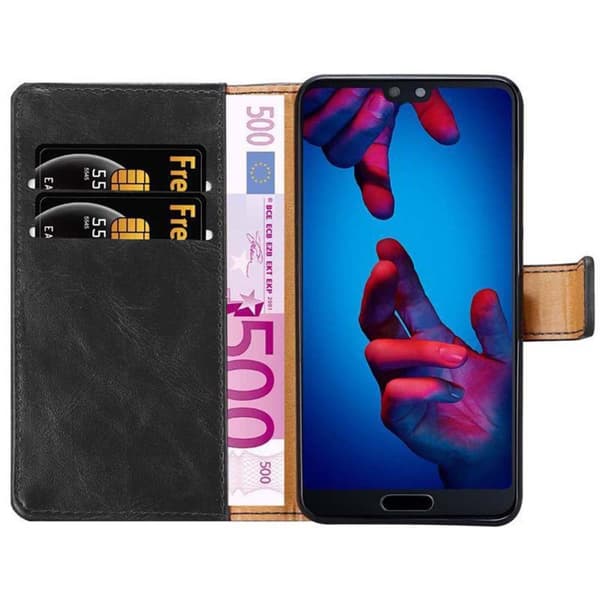 Huawei P20 Plånboksfodral Skal Mobilskyddmed magnetisk stängning, ståfunktion och kortficka