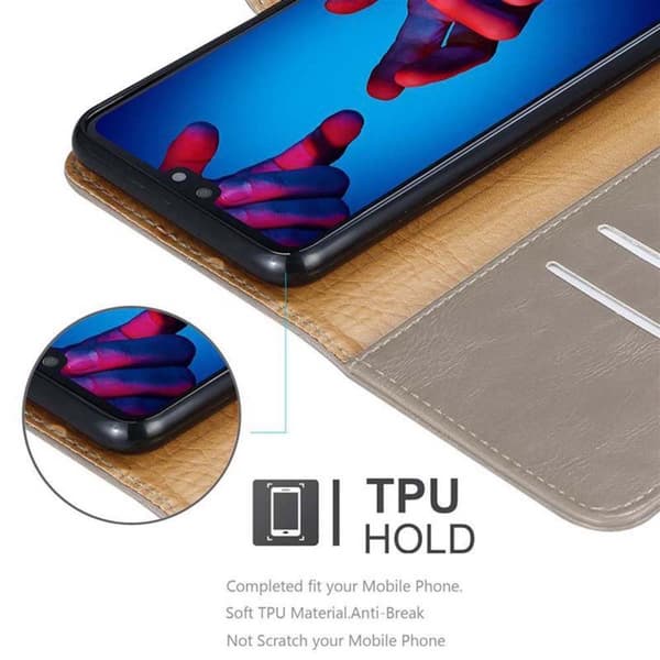 Huawei P20 Suojakotelo Suojakuori Lompakkokotelo Matkapuhelinkotelo jossa magneettisuljenta, jalusta-toiminto ja korttitasku