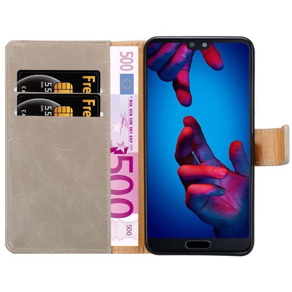 Huawei P20 Suojakotelo Suojakuori Lompakkokotelo Matkapuhelinkotelo jossa magneettisuljenta, jalusta-toiminto ja korttitasku