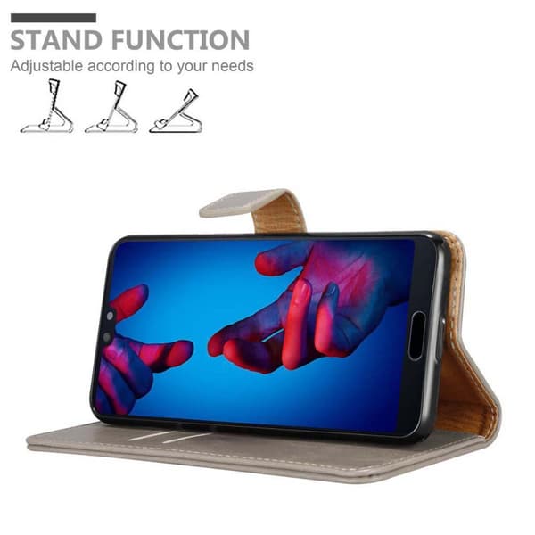 Huawei P20 Plånboksfodral Skal Mobilskyddmed magnetisk stängning, ståfunktion och kortficka