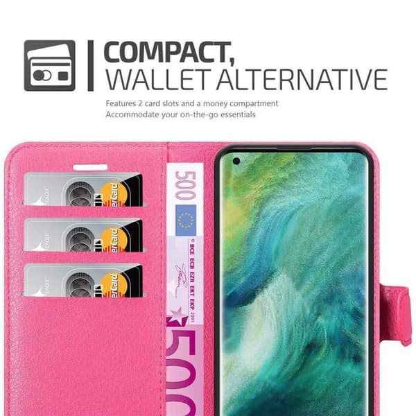 Oppo FIND X2 PRO Suojakotelo Lompakkokotelo Matkapuhelinkotelo Suojakuori jossa magneettisuljenta, jalusta-toiminto ja korttitasku