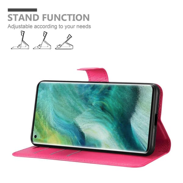 Oppo FIND X2 PRO Suojakotelo Lompakkokotelo Matkapuhelinkotelo Suojakuori jossa magneettisuljenta, jalusta-toiminto ja korttitasku