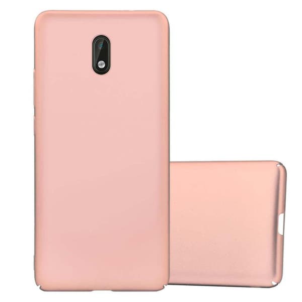 Nokia 3 2017 Suojakuori Hard Case Suojakotelo metallin näköinen suojus naarmuja ja iskuja vastaan METALLI ROSE GOLD