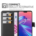Miniatyrbild 9 av 11: Asus ZenFone MAX PRO M2 (6.3 tum) Plånboksfodral Fodral Skal Case med magnetisk stängning, ståfunktion och kortplats