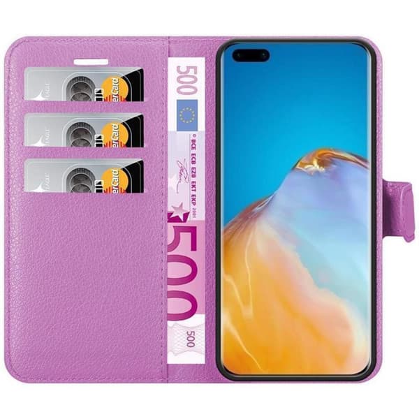 Deksel til Huawei P40 PRO / P40 PRO+ Lommebokdeksel med magnetisk lukking, stativfunksjon og kortlomme