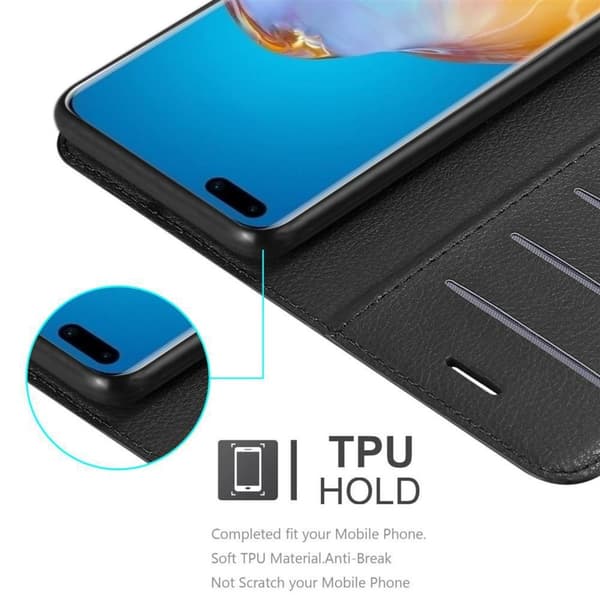 Deksel til Huawei P40 PRO / P40 PRO+ Lommebokdeksel med magnetisk lukking, stativfunksjon og kortlomme