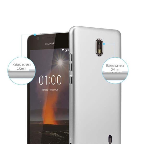 Hårt Nokia 1 2018 Fodral Skal Fodral Mobilskydd Hard Case Skyddsomslag i metalloptik mot repor och stötar