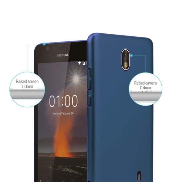 Hårt Nokia 1 2018 Fodral Skal Fodral Mobilskydd Hard Case Skyddsomslag i metalloptik mot repor och stötar