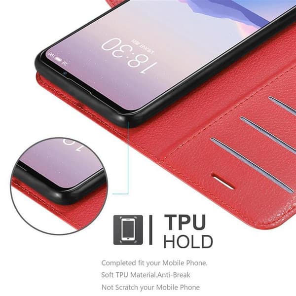 Deksel til MEIZU 16Xs Lommebokdeksel med magnetisk lukking, stativfunksjon og kortlomme