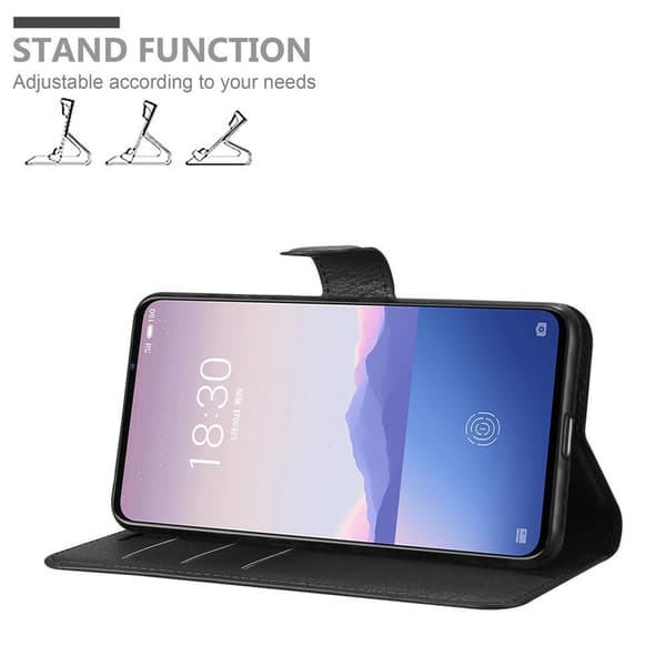Deksel til MEIZU 16Xs Lommebokdeksel med magnetisk lukking, stativfunksjon og kortlomme