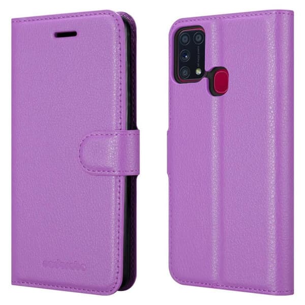 Samsung Galaxy M31 Suojakotelo Lompakkokotelo Matkapuhelinkotelo Suojakuori jossa magneettisuljenta, jalusta-toiminto ja korttitasku