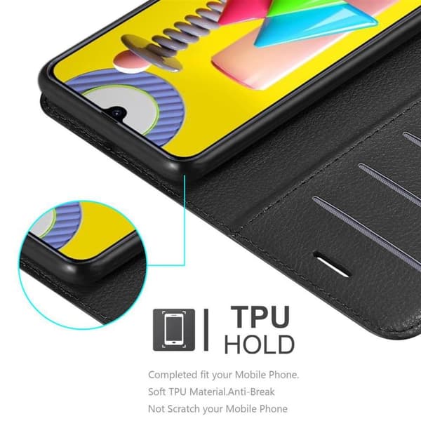 Samsung Galaxy M31 Suojakotelo Lompakkokotelo Matkapuhelinkotelo Suojakuori jossa magneettisuljenta, jalusta-toiminto ja korttitasku
