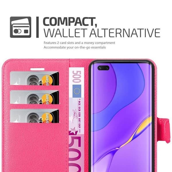 Huawei NOVA 7 PRO 5G Suojakotelo Lompakkokotelo Matkapuhelinkotelo Suojakuori jossa magneettisuljenta, jalusta-toiminto ja korttitasku