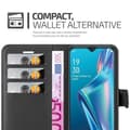 Miniatyrbilde 3 av 8: Deksel til Oppo A12 Lommebokdeksel med magnetisk lukking, stativfunksjon og kortlomme