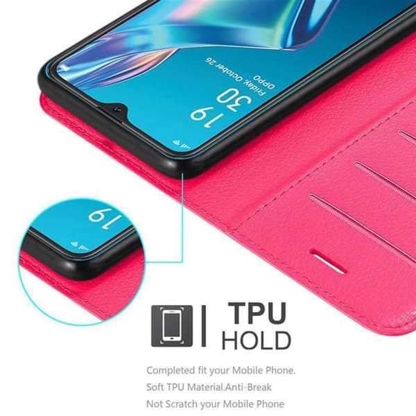 Oppo A12 Suojakotelo Lompakkokotelo Matkapuhelinkotelo Suojakuori jossa magneettisuljenta, jalusta-toiminto ja korttitasku