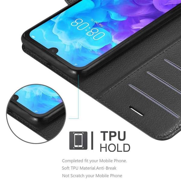 Huawei Y5 2019 / Enjoy Play 8 / Honor 8S Suojakotelo Lompakkokotelo Matkapuhelinkotelo Suojakuori jossa magneettisuljenta, jalusta-toiminto ja